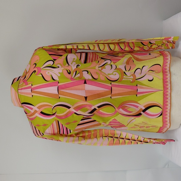 Averado Bessi Multi Color 100% Cotton Long Sleeve Button Down Shirt Size 10 - Picture 8 of 13